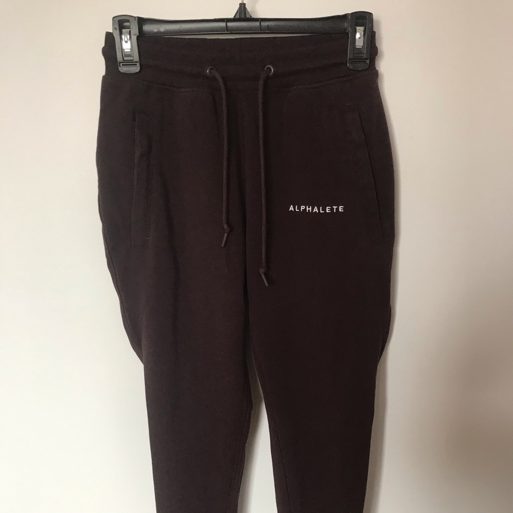 BURGUNDY ALPHALETE JOGGERS